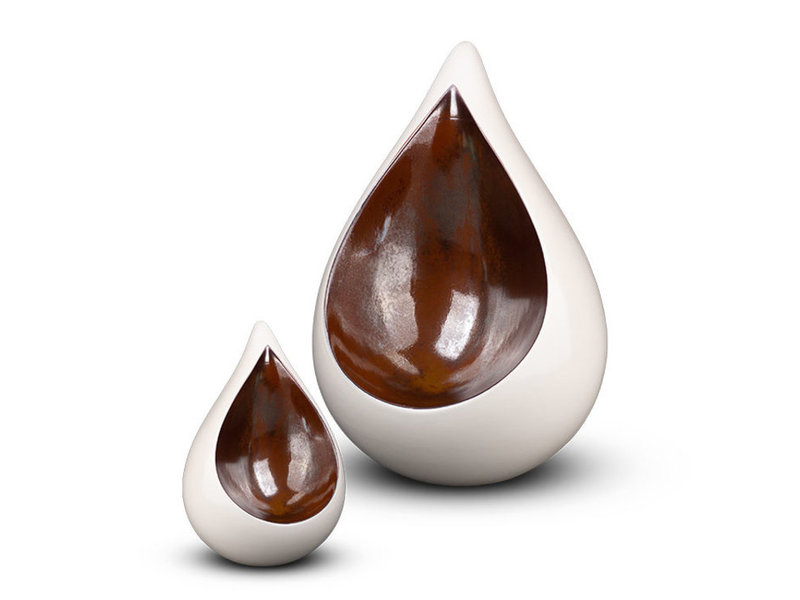 Teardrop groot wit - keramiek