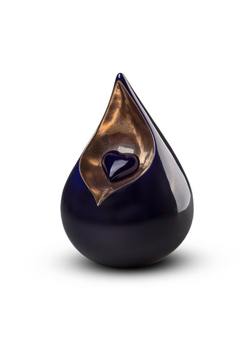 Teardrop met hartje donker - keramiek
