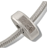 Asbedel rond met vingerafdruk - 925 Zilver