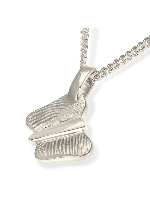 Vingerafdruk hanger vlindertje - 925 Zilver
