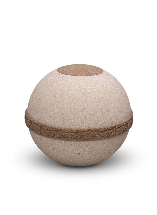 Bio urn bol met sierrand - biologisch afbreekbaar