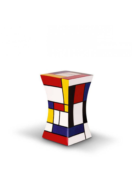 Glasfiber urn pilaar modern klein - glasfiber