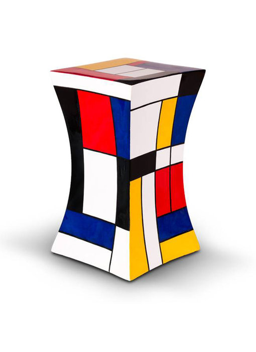 Glasfiber urn pilaar modern - glasfiber