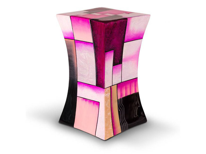 Glasfiber urn pilaar paars- glasfiber