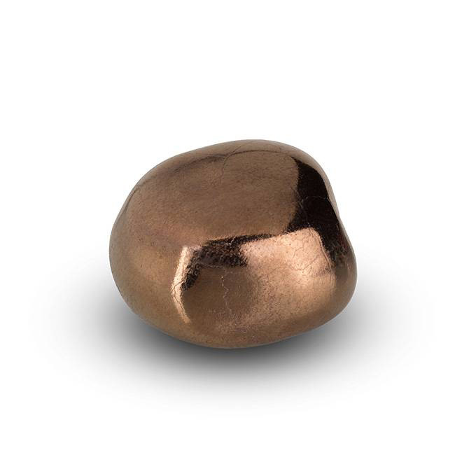  Knuffelsteentje  brons goud kleurig - keramiek