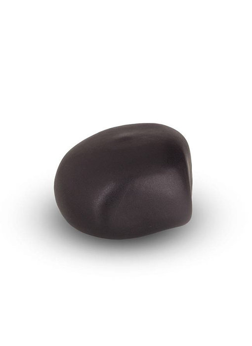 Knuffelsteentje zwart mat - keramiek