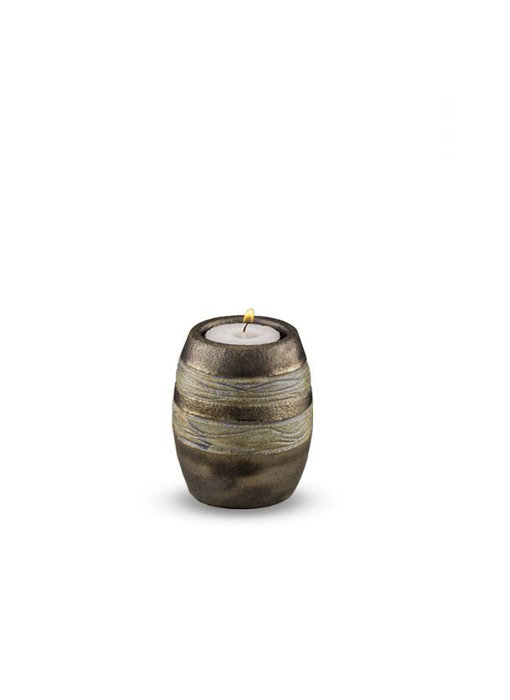 Urn met kaarsje anticato klein - keramiek