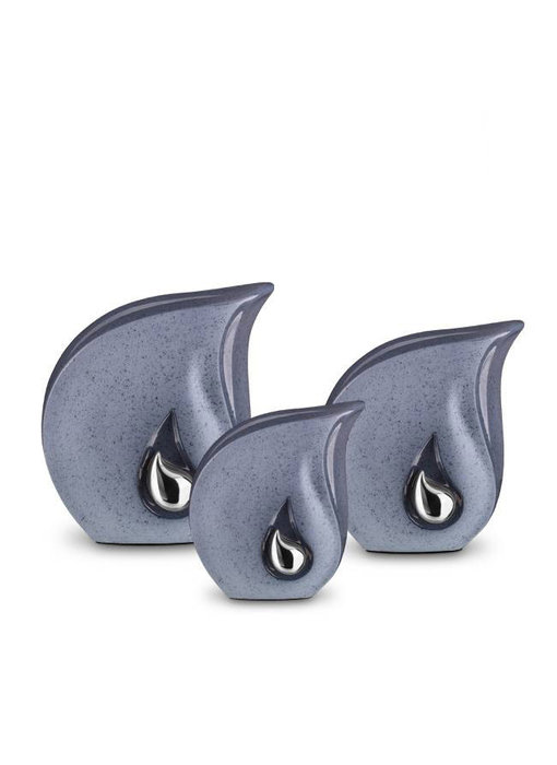 Teardrop urn modern blauw klein - keramiek