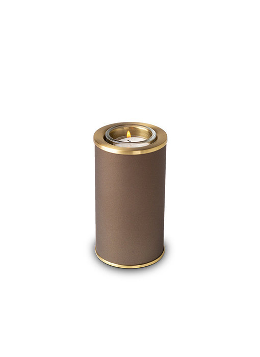 Mini urn met waakvlamhouder - messing