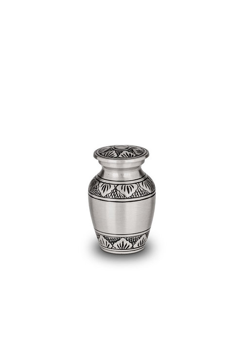 Kleine urn oriëntaals zilver - messing