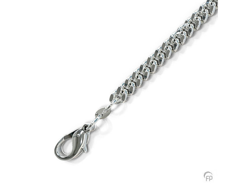 Gourmet halsketting 45 cm - 2,1 mm - zilver