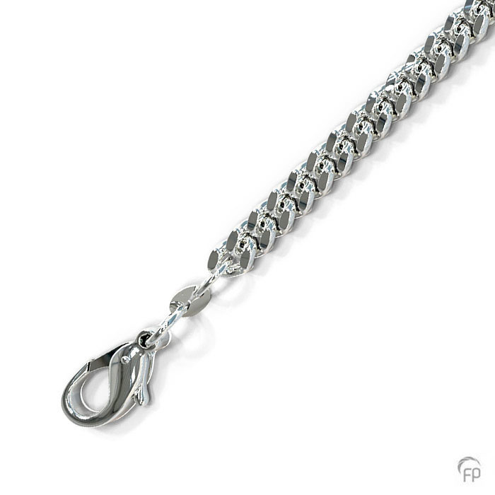  Gourmet halsketting 45 cm - 2,1 mm - zilver