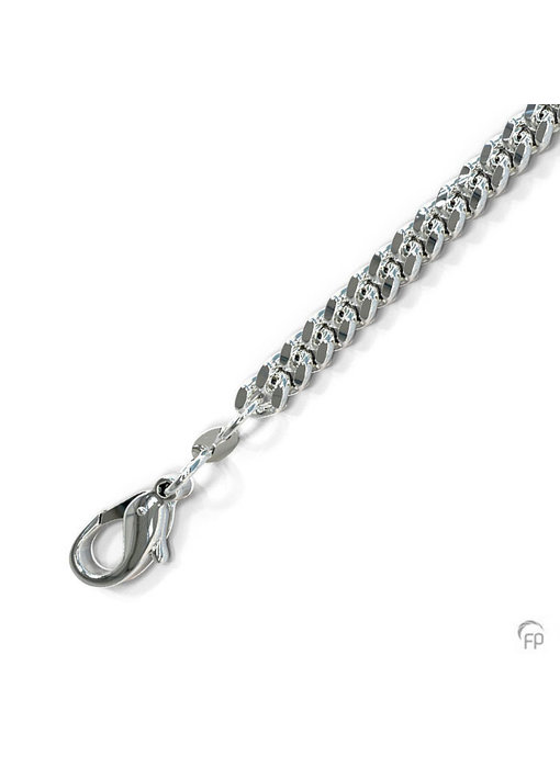 Gourmet halsketting 50 cm - 2,1 mm - zilver