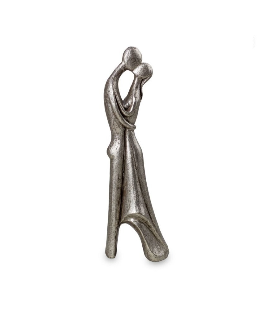 beeld urn Love and Faith - Keramische urn zilver