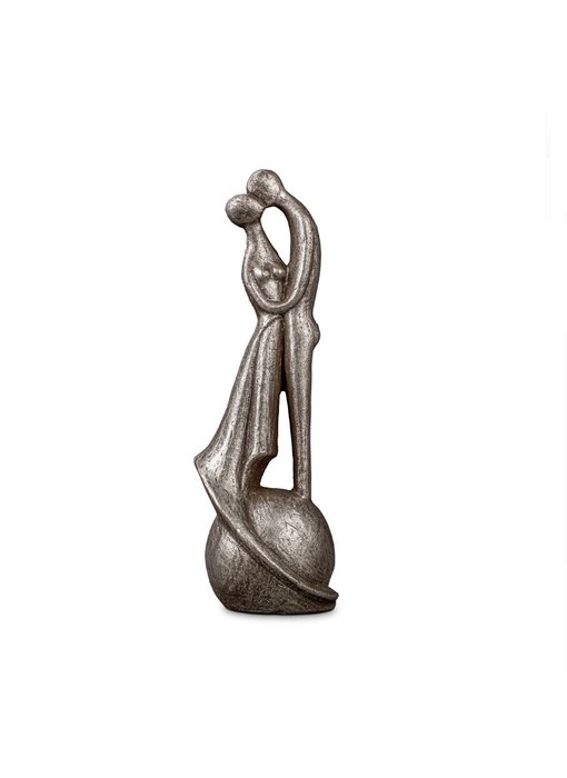 beeld urn I loved and lost you - Keramische urn zilver