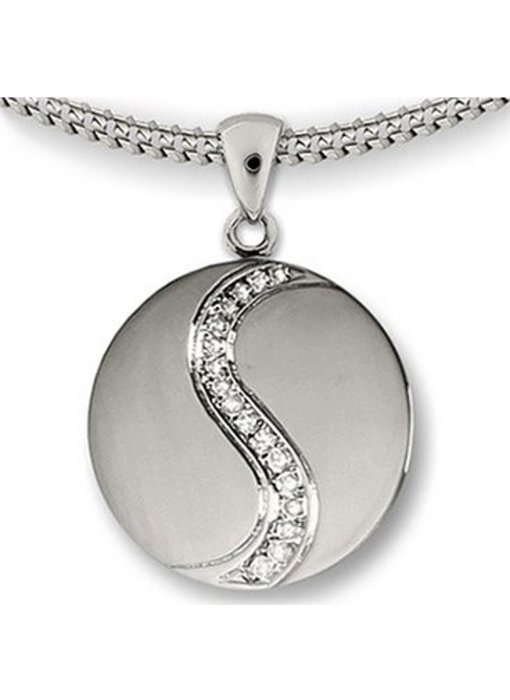 Ashanger yin yang - 925 Sterling zilver met zirkonia