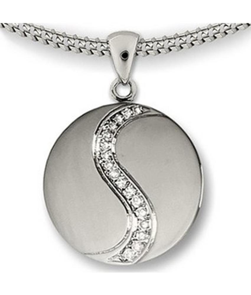 Ashanger yin yang - 925 Sterling zilver met zirkonia