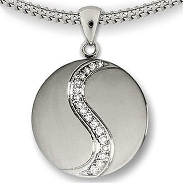  Ashanger yin yang - 925 Sterling zilver met zirkonia
