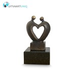 Mini urn hart asbeeldje coeur - brons