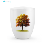 Urn Hoogglans wit esdoorn herfst - bio