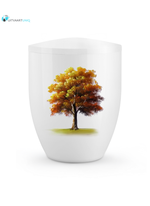 Urn Hoogglans wit esdoorn herfst - bio