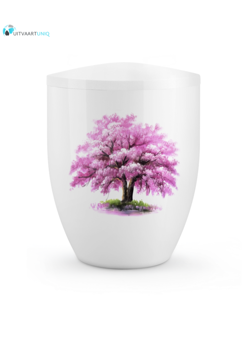 Urn Hoogglans wit magnoliaboom  herfst - bio