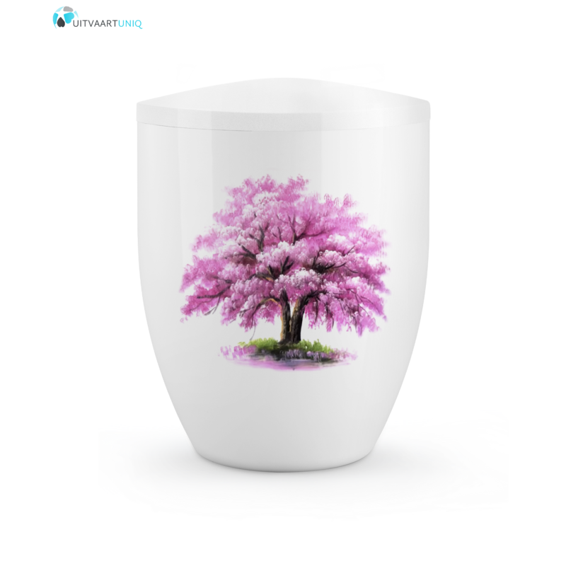 Urn Hoogglans wit magnoliaboom  herfst - bio