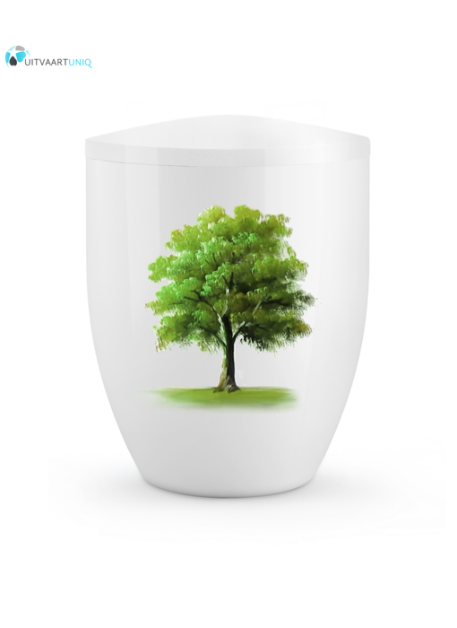 Urn Hoogglans wit esdoorn zomer - bio