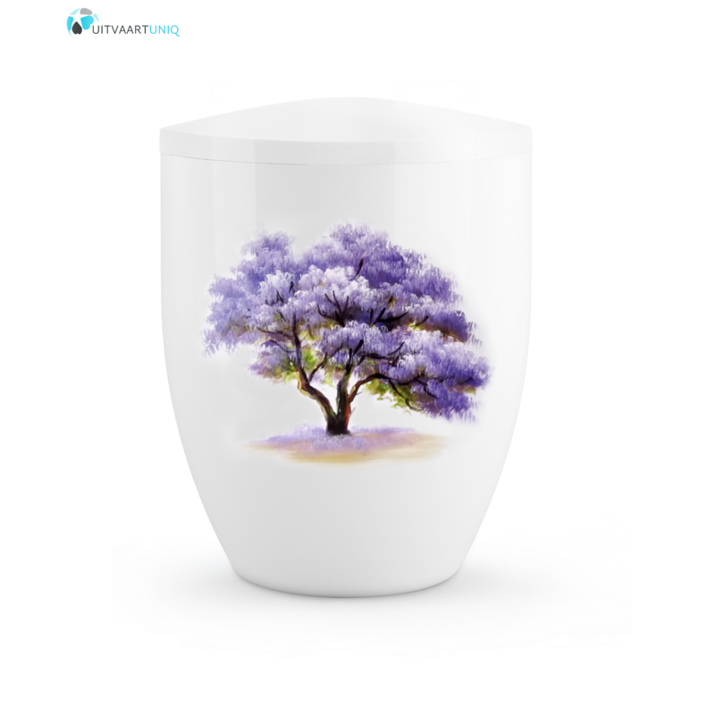 Urn Hoogglans wit Paulownia  - bio