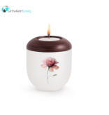 Mini urn Parlemoer roos – met lichtje
