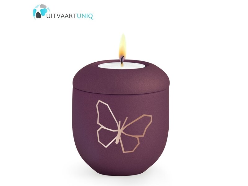Mini urn Velvet Vlinder – met lichtje