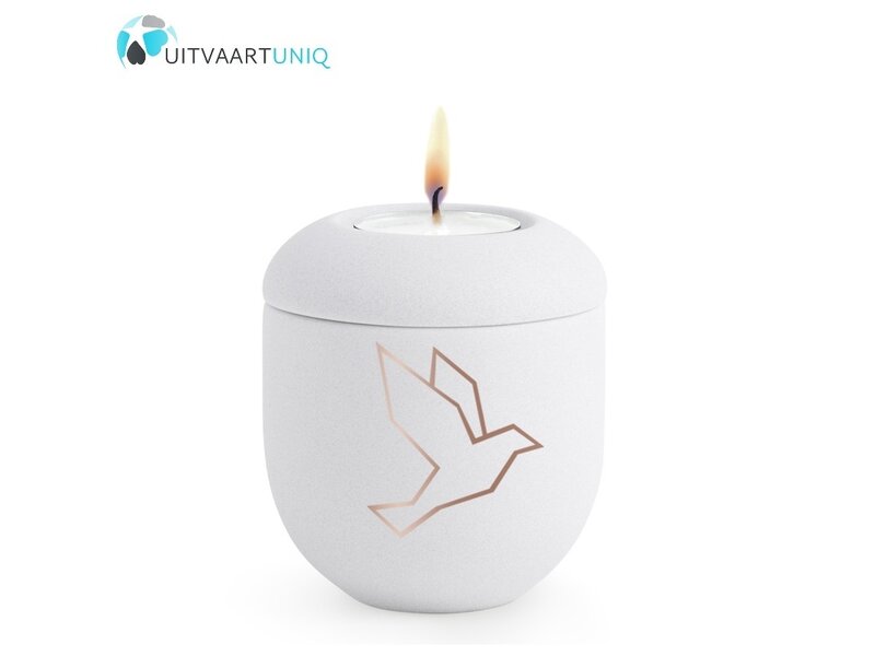 Mini urn Velvet Duif – met lichtje