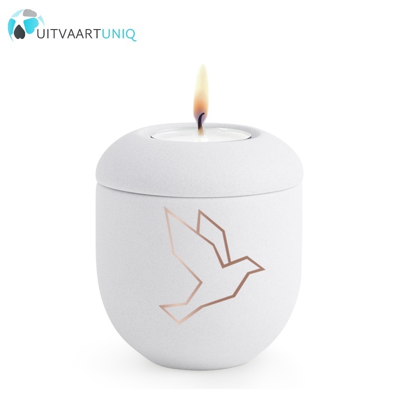  Mini urn Velvet Duif – met lichtje
