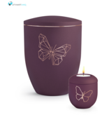Mini urn Velvet Vlinder – met lichtje
