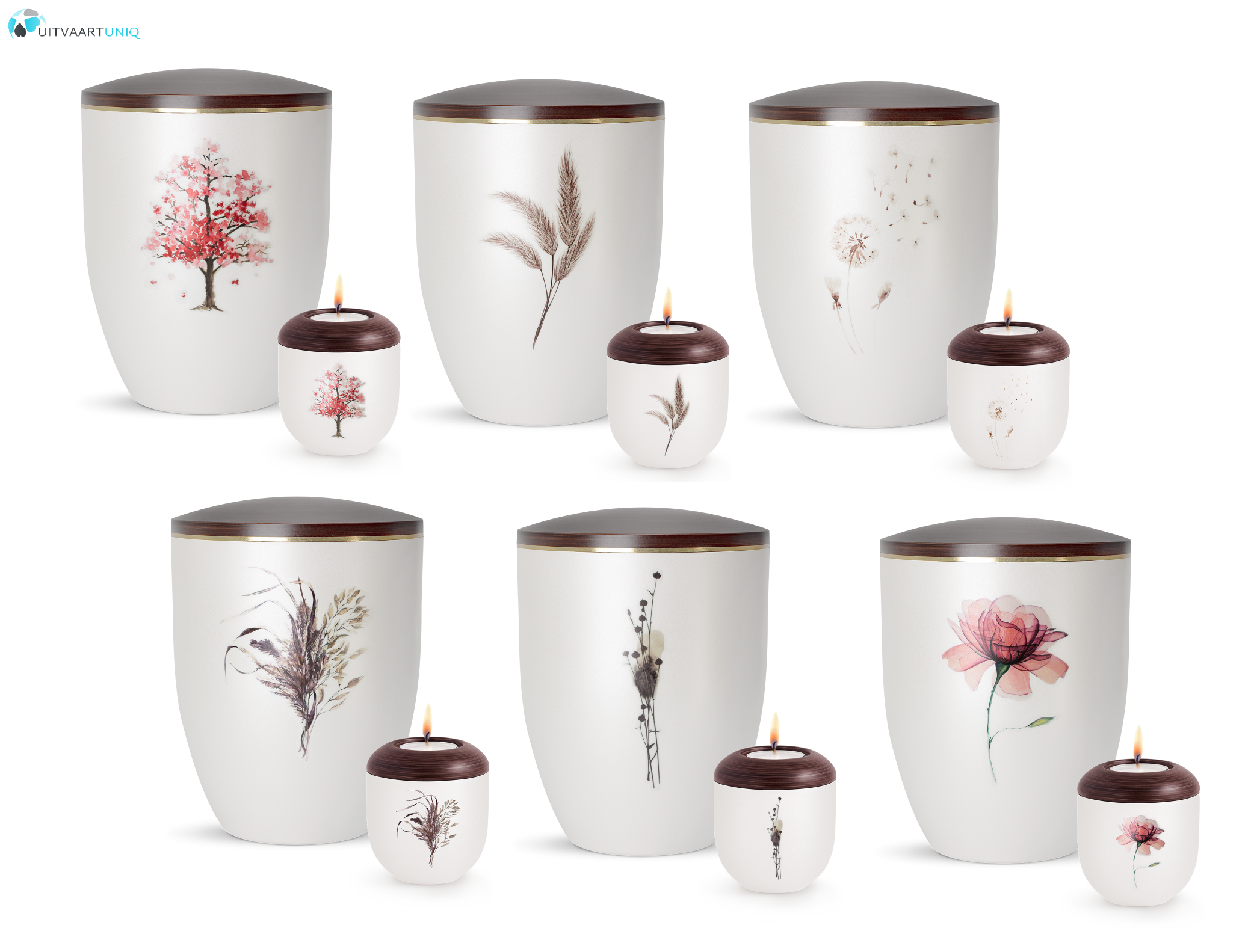  Mini urn Parlemoer roos – met lichtje