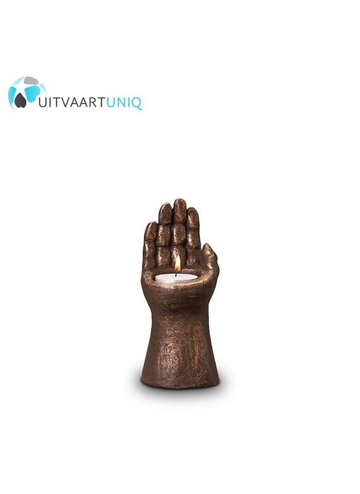 Hand met licht - keramiek