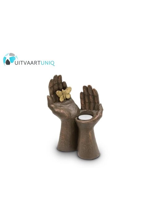 Kinderurn vrij zijn als een vlinder met licht - keramiek