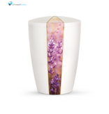 Urn wit parlemoer lavendel  - bio