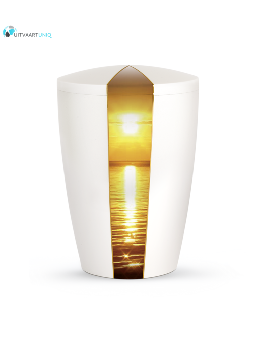 Urn wit parlemoer zonsondergang   - bio