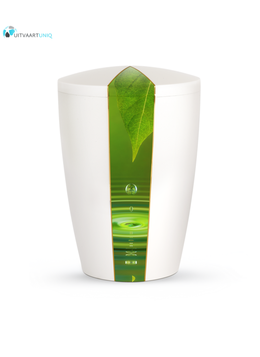 Urn wit parlemoer waterdruppel  - bio