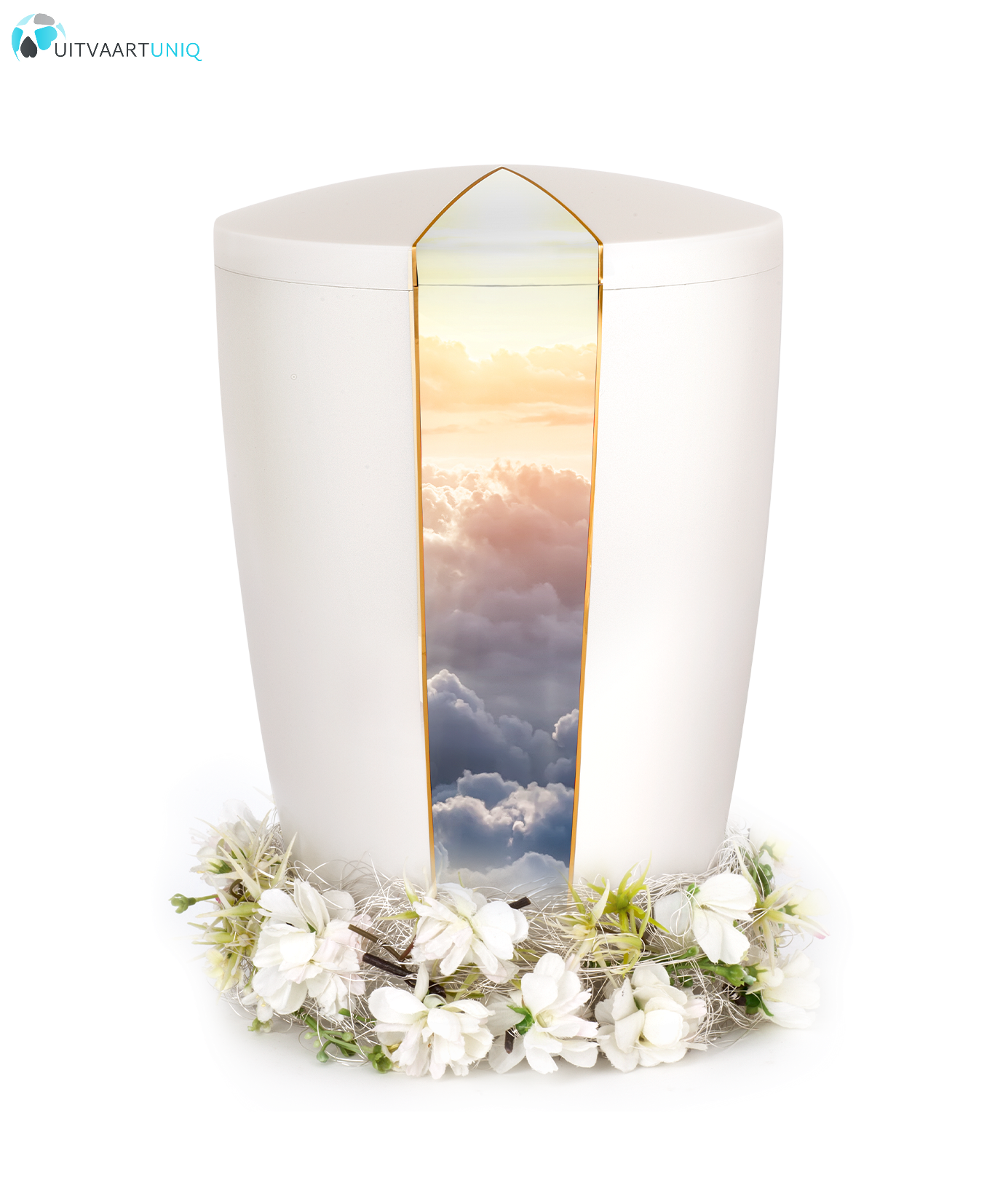  Urn wit parlemoer wolken - bio