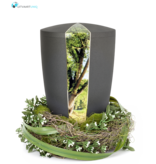 Urn antraciet fluweel boom - bio Urn antraciet fluweel boom - bio