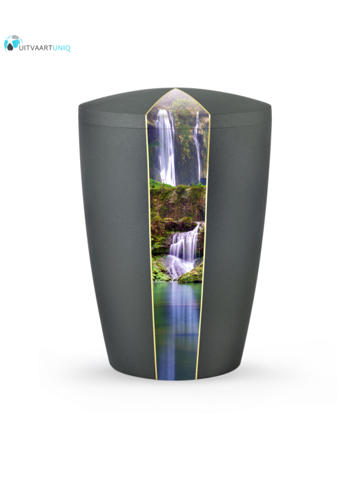 Urn antraciet fluweel waterval - bio
