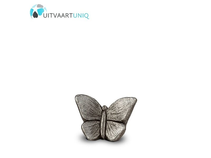 vlinder urn zilver mini