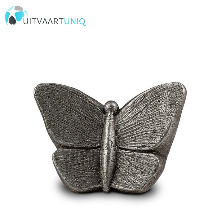  vlinder urn zilver middel