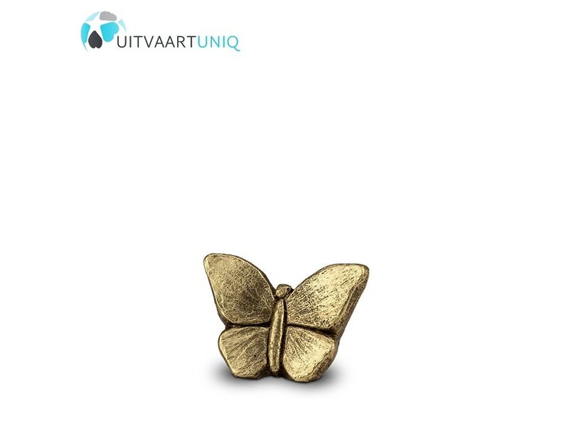 vlinder urn goud mini