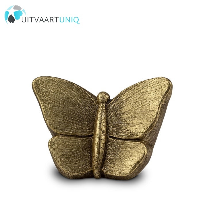  vlinder urn goud middel
