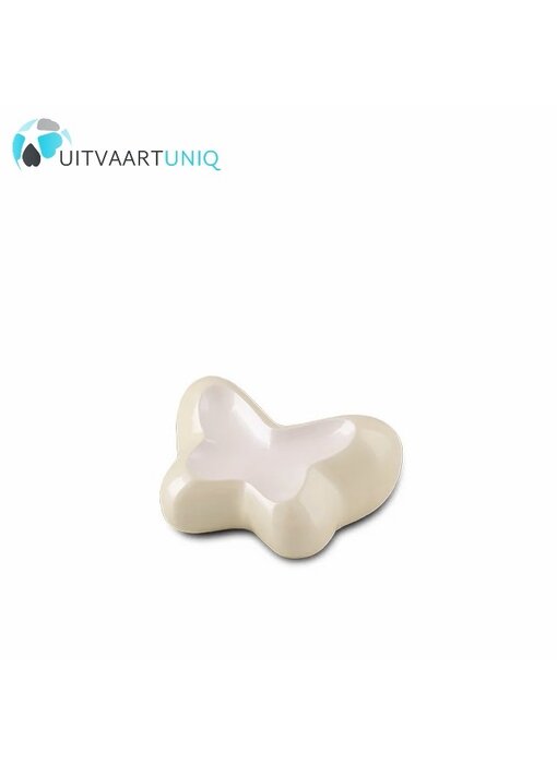 Metaal keepsake Butterfly Ivoor & wit mini