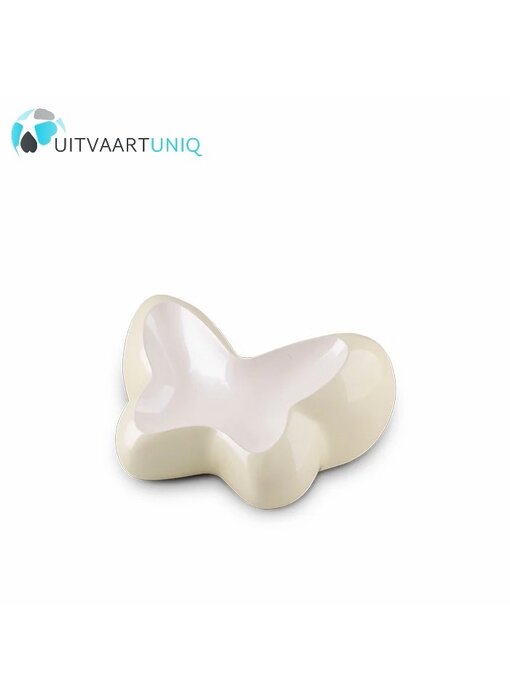 Metaal keepsake Butterfly Ivoor & wit