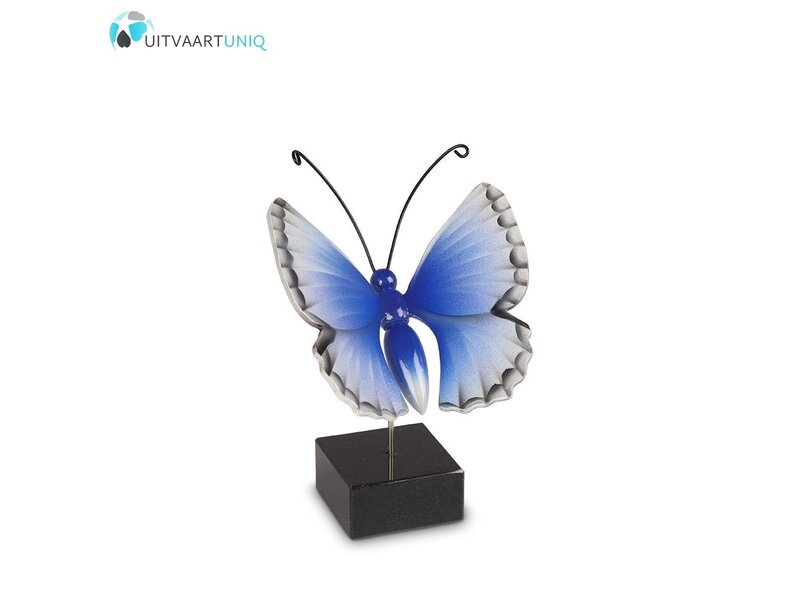 vlinder mini urn hout Blauwtje